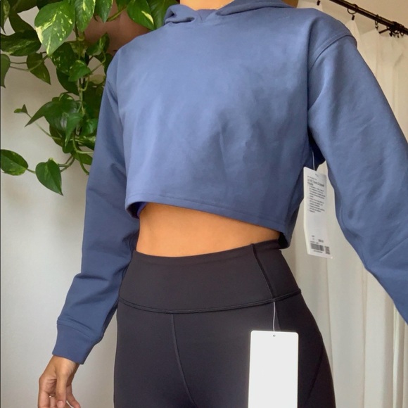lululemon la all yours cropped moletom com capuz